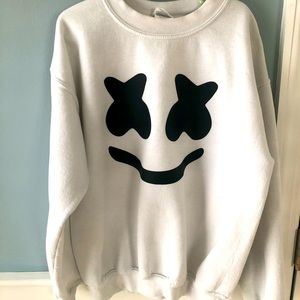 Marshmello white sweatshirt